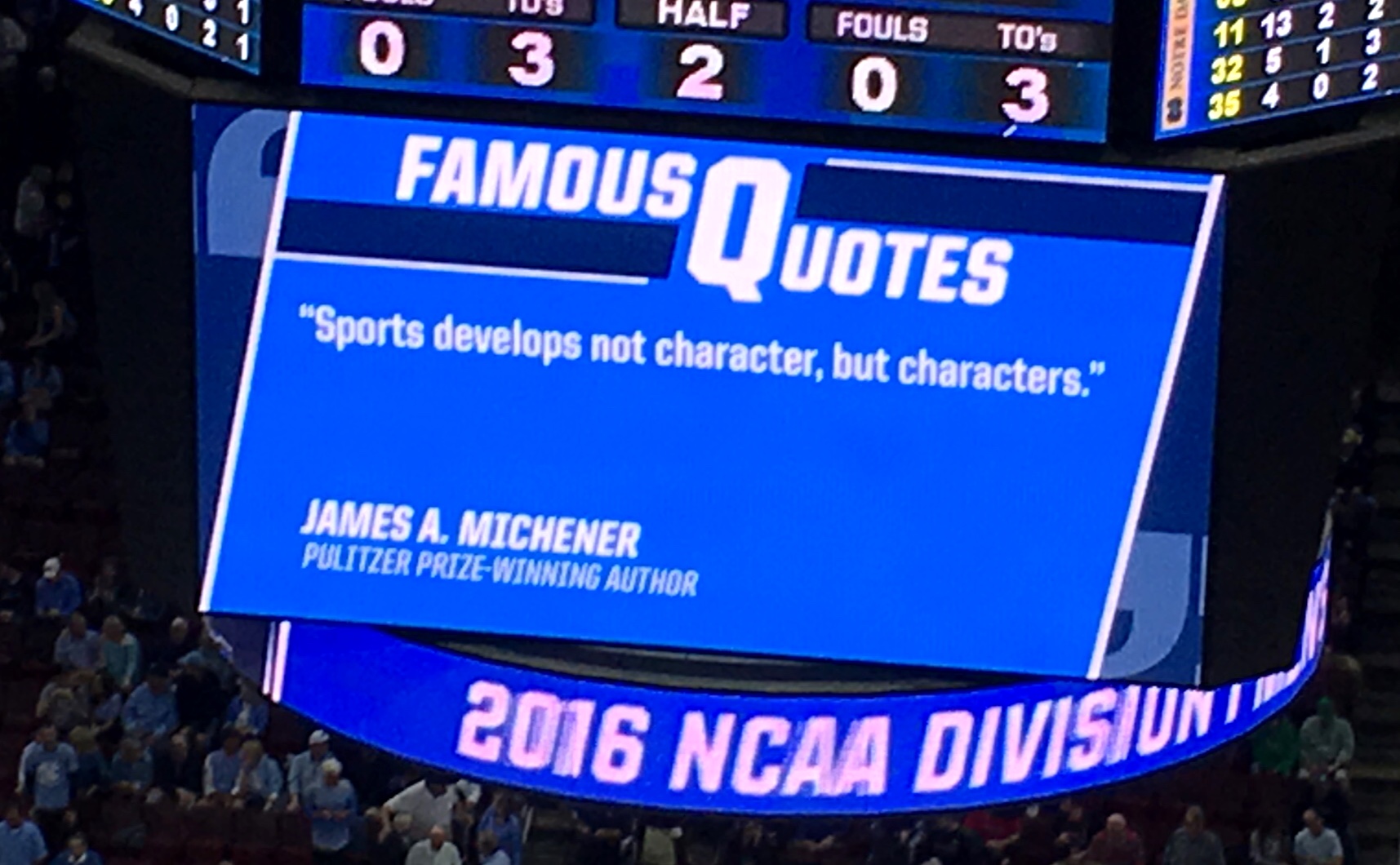 James Michener - sports and character
