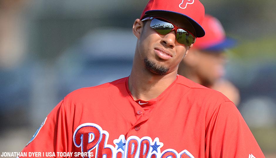 Aaron Altherr at Phillies spring training on February 29th.