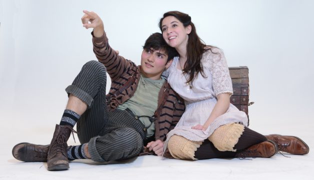 Brandon O'Rourke (Peter) and Michaela Schuchman (Molly) in Peter and the Starcatcher at Walnut Street Theatre.