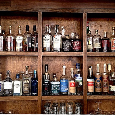 Jennifer Sabatino has the bar stocked with local spirits at Aldine | Photo via Jennifer Sabatino
