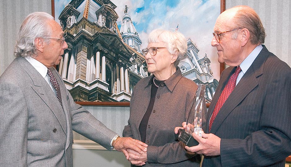 Harper Lee with Paul Rosen (left) and the late Steve Gadon. Photo | Paul Crane