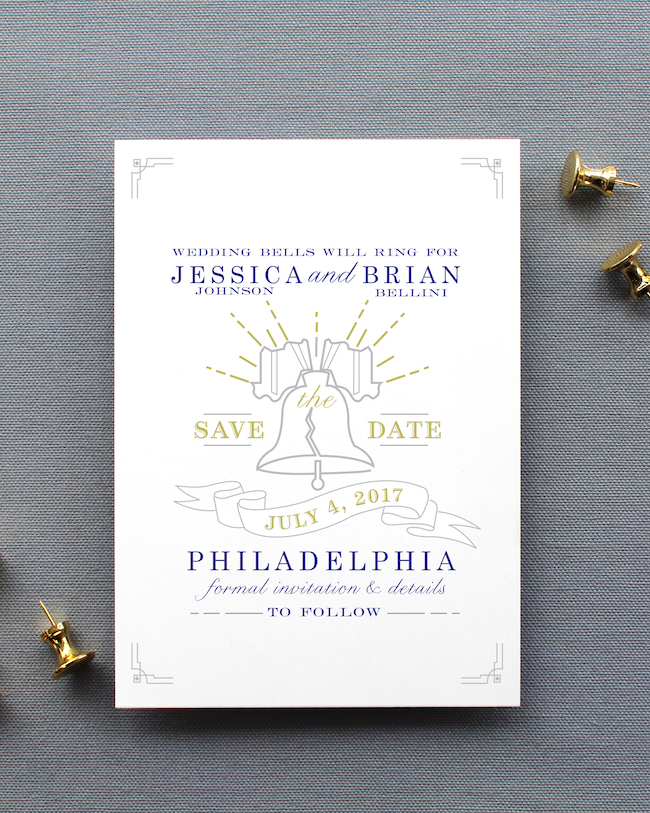 Liberty Bell save-the-date