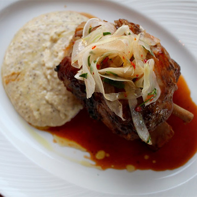 Pork shank at A Mano | Photo by Emily Teel