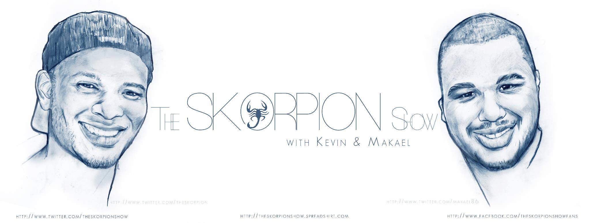 (L-R) Co-Hosts Makael Mclendon and Kevin Simmons of The Skorpion Show.