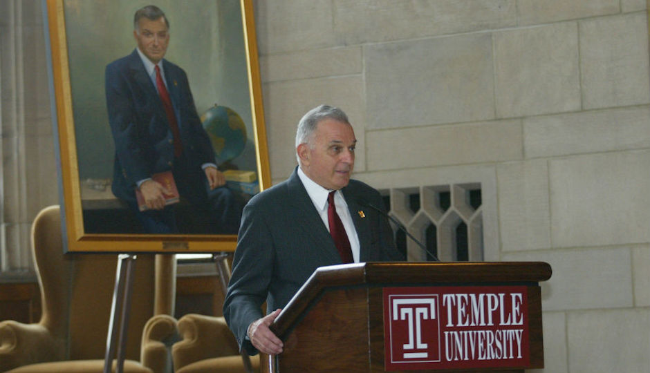 Peter Liacouras in 2002. Photo courtesy of Temple University.