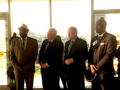 Left to right: Councilman Kenyatta Johnson, Councilman Al Taubenberger, Mayor Jim Kenney, Councilman Derek Green