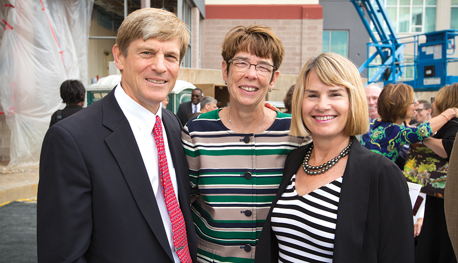 John Middleton with Sister Mary Scullion (center) and wife Leigh. | Photograph by Jay Gorodetzer