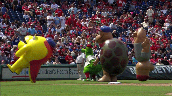 The Phillie Phanatic and the Galapagos Gang