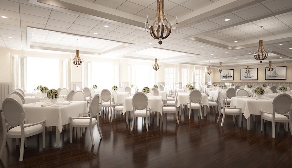 This rendering shows the inside of the new Breakwaters Ballroom.
