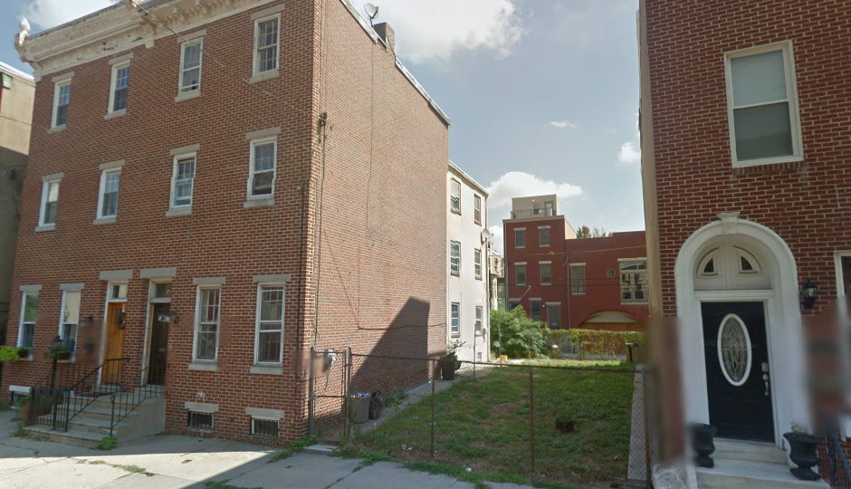 This vacant lot in the 1900 block of Brown Street is one of eight the city's Land Bank is offering free to developers, in the process advancing Council President Darrell Clarke's workforce housing initiative. | Google Maps image