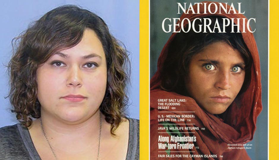 Bree DeStephano (left); McCurry's famous National Geographic cover photo (right).