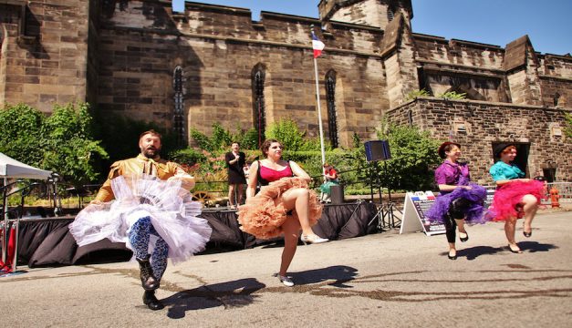 The Bearded Ladies cabaret troupe will put on a free Bastille Day show at Eastern State Penitentiary. Photo by Darryl Moran
