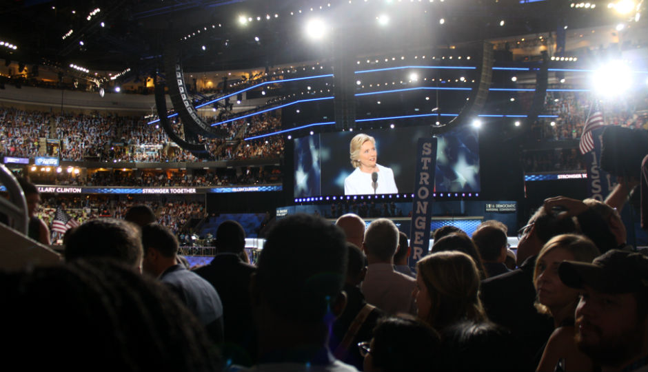 Hillary Clinton at the DNC | Photo by Jared Brey
