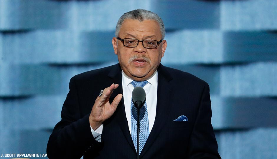 Former Philadelphia Police Commissioner Charles Ramsey speaks during the third day of the Democratic National Convention in Philadelphia , Wednesday, July 27, 2016.