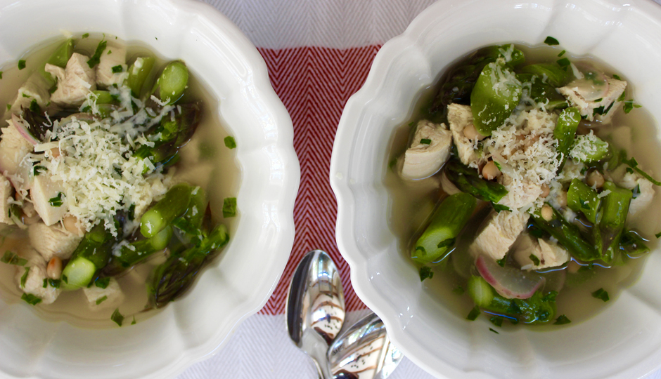 Protein-Packed Chicken and Asparagus Summer Soup | Photo by Becca Boyd