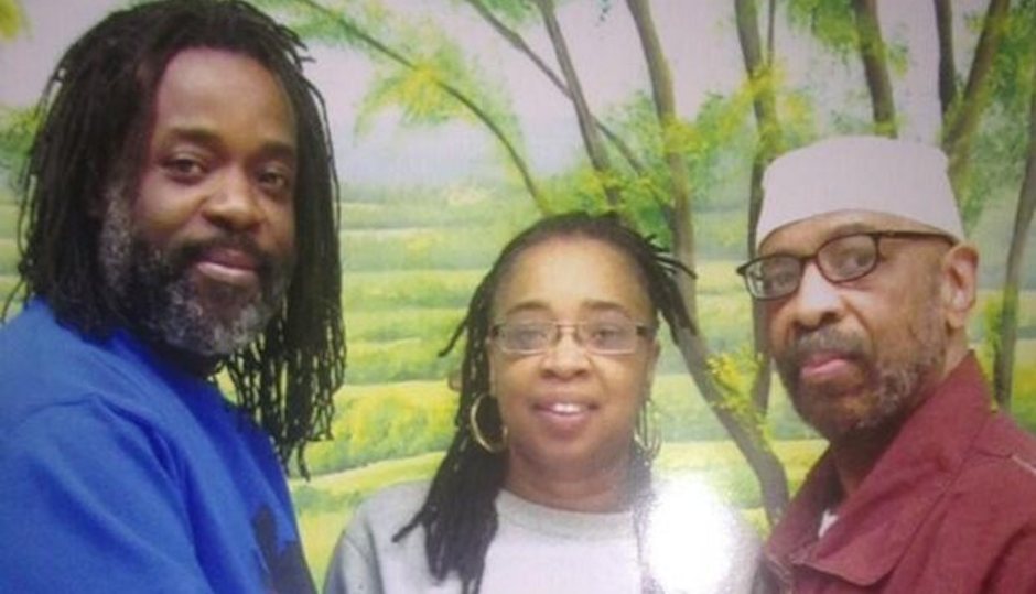 Russell Shoatz III and Theresa Shoatz celebrate with their father, convicted cop killer Russell Shoatz Jr.