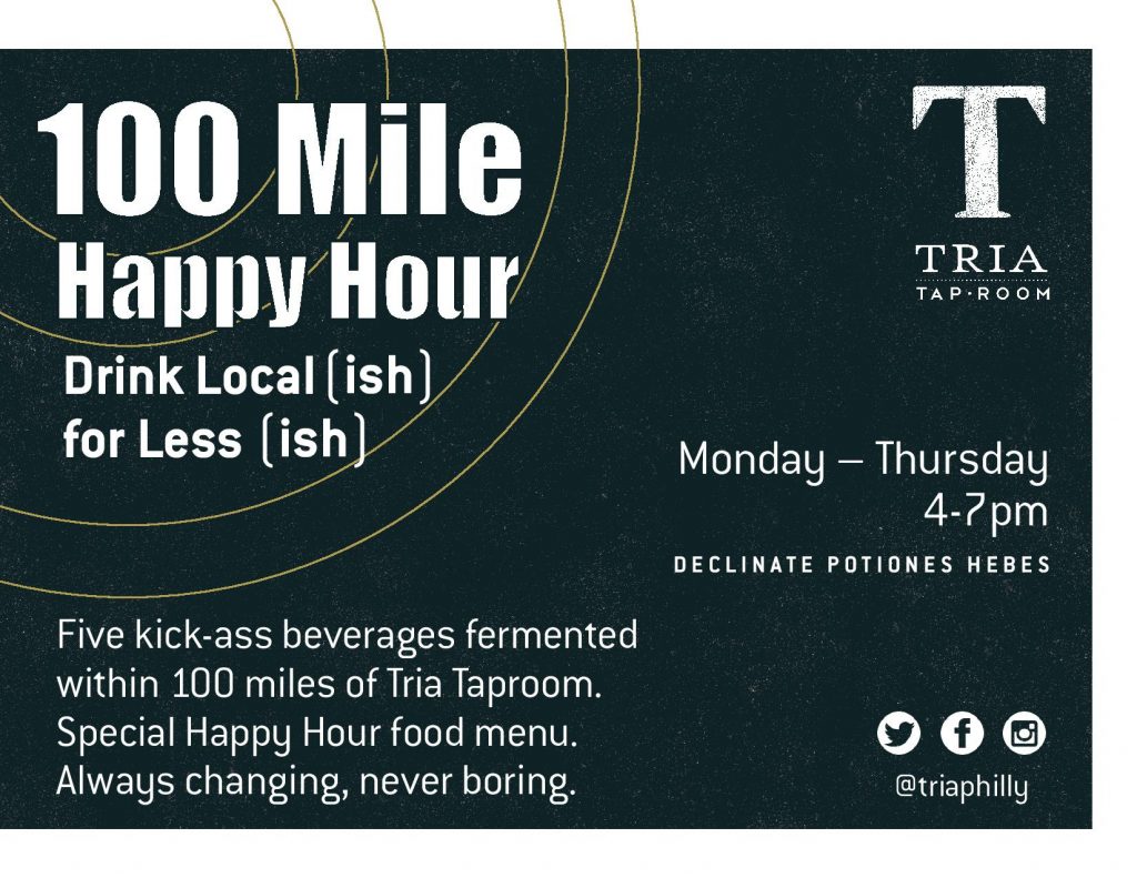 Tria Taproom's Happy Hour Starts Tonight