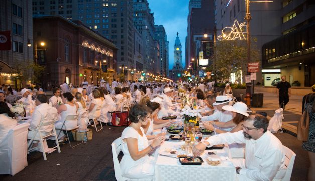 In 2014, Diner en Blanc Philadelphia was on the Avenue of the Arts. Photo by Johanna Austin
