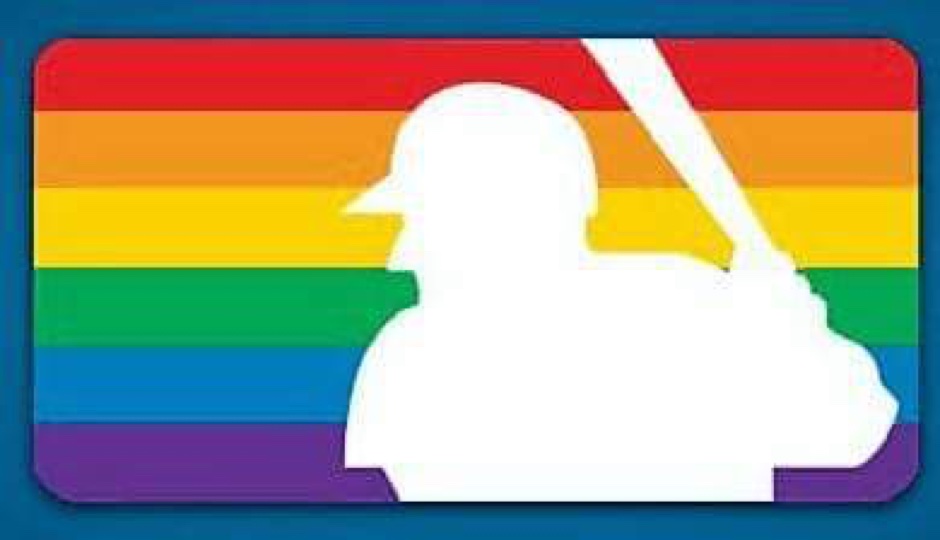 MLB pride logo. 