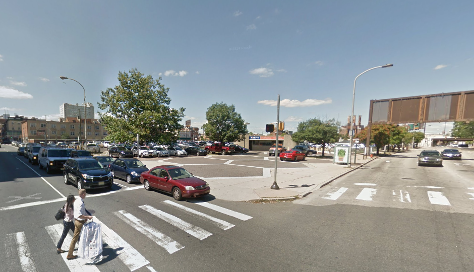 The lot on the northwest corner of 8th and Race is currently used for parking | Image from Google 