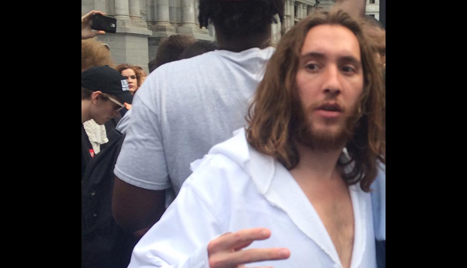 Philly Jesus outside City Hall in 2016. Photograph by Victor Fiorillo