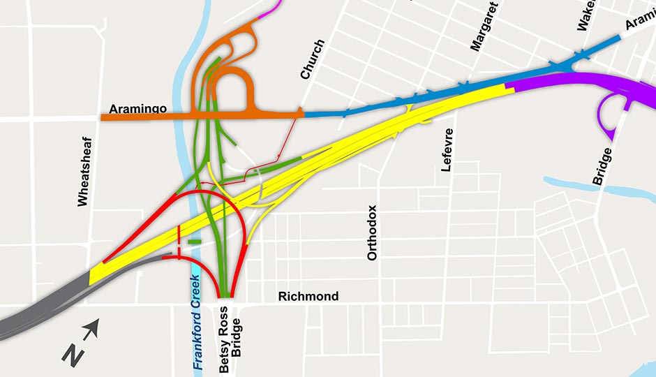 A map of reconstruction projects on and near I-95. Source: 95revive.com