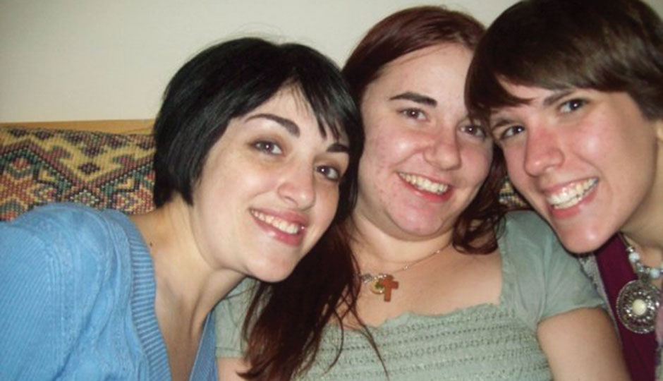 Lindsay McAdam, Caitlan Coleman and Meghan Rogers in 2008 | Photo courtesy of family and friends