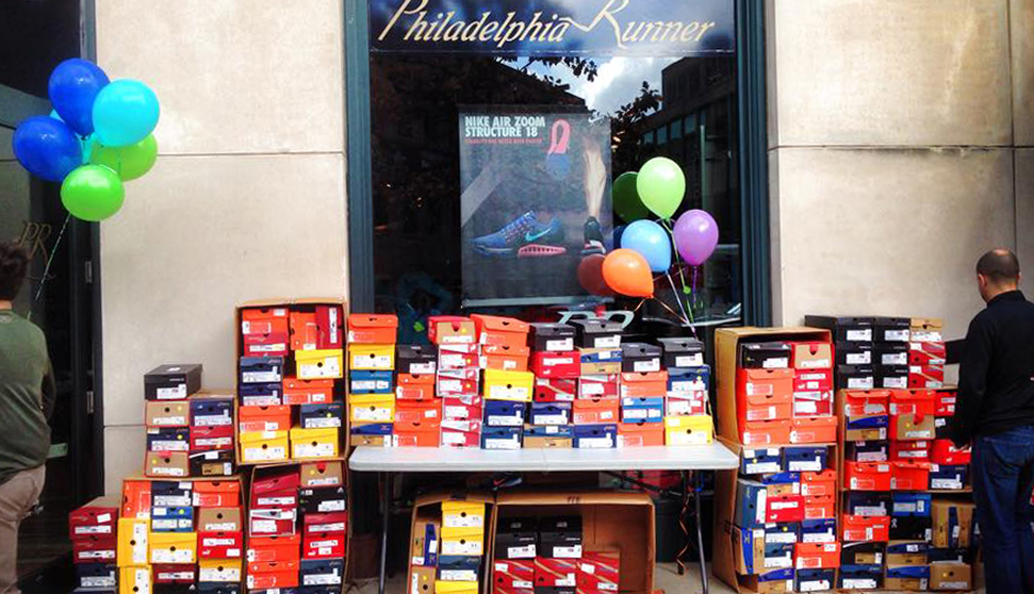 A shot of one of Philadelphia Runner's past sidewalk sales | Photo via Facebook 