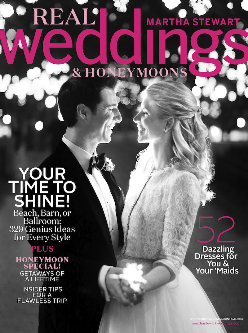 That's me and the husband, on the cover of Martha Stewart's Fall Real Weddings issue, on newsstands now. 