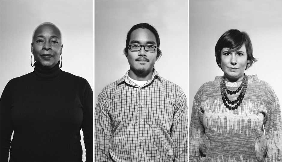 Left to right: Kecia Hillard, Democrat; Roger Cho, Democrat; Michelle Mattus, Republican | Photographs by Claudia Gavin