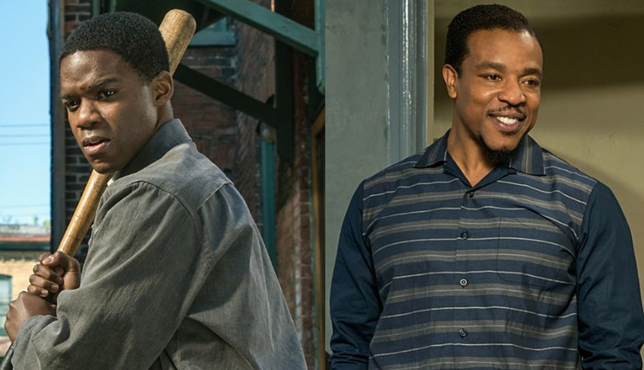 Jovan Adepo, left, and Russell Hornsby in Fences. Photo courtesy of David Lee/Paramount Pictures