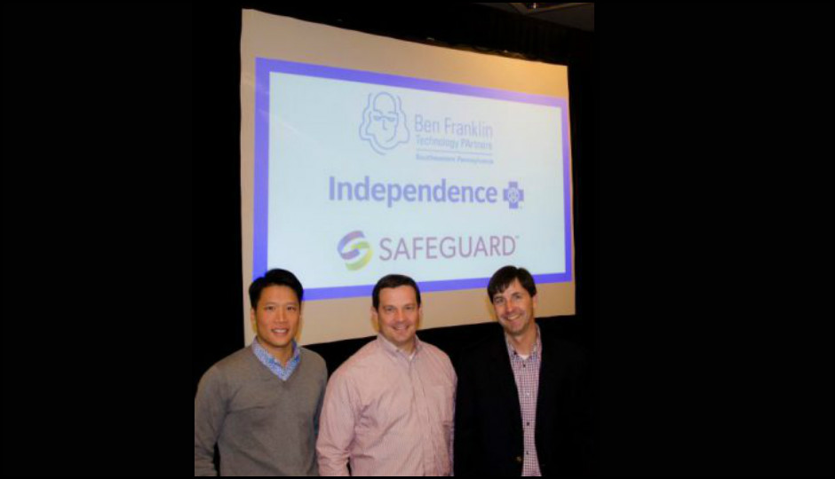 From left to right: David Luk, principal at Safeguard Scientifics; Scott Nissenbaum, chief investment officer at Ben Franklin Technology Partners; Tom Olenzak, managing director, strategic innovation portfolios at Independence Blue Cross at PSL's Founder Factory. Image courtesy of Safeguard Scientifics. 