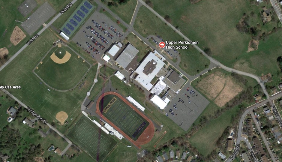 Upper Perkiomen High School via Google Maps.