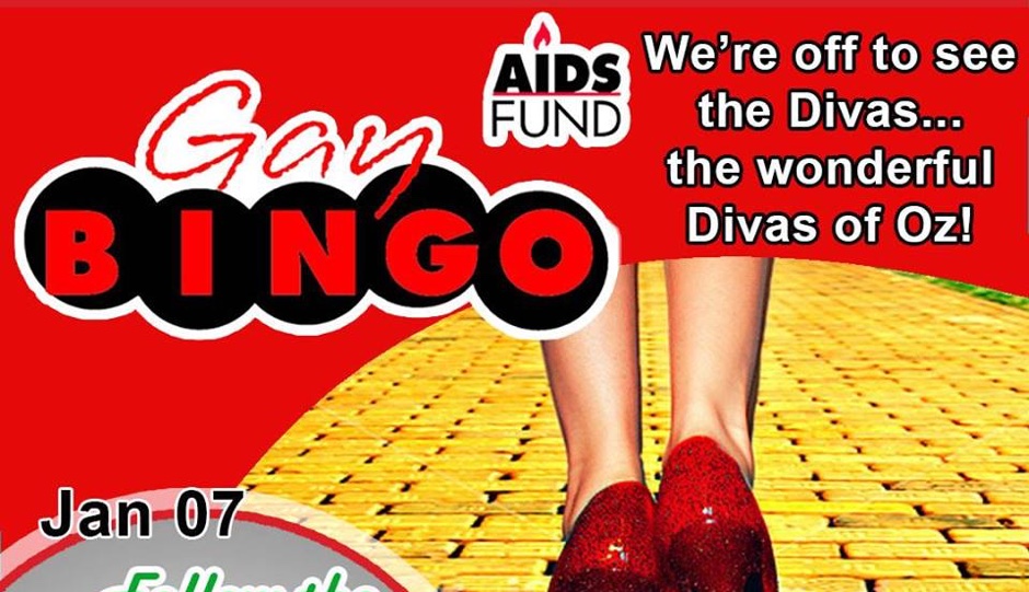 GayBINGO is going "over the yellow brick broad" this Saturday night.