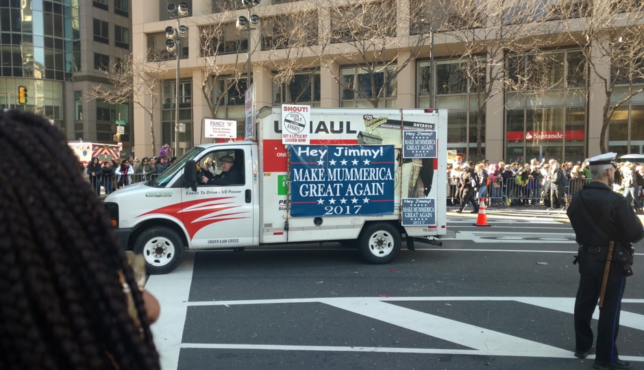 "Make Mummerica Great Again" truck at the 2017 Mummers Parade. | Photo by Ernest Owens.