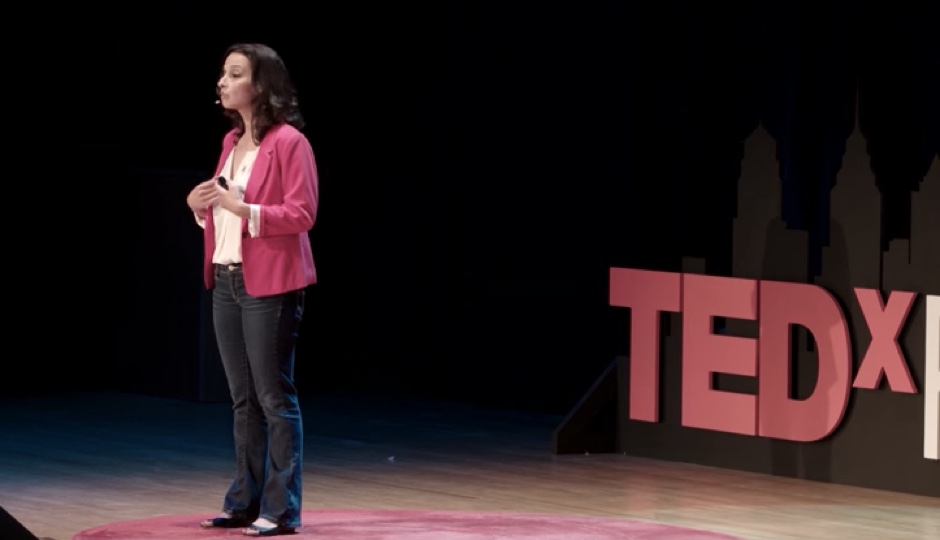 Yasmine Mustafa delivers a TedXPhiladelphia talk in 2015. 