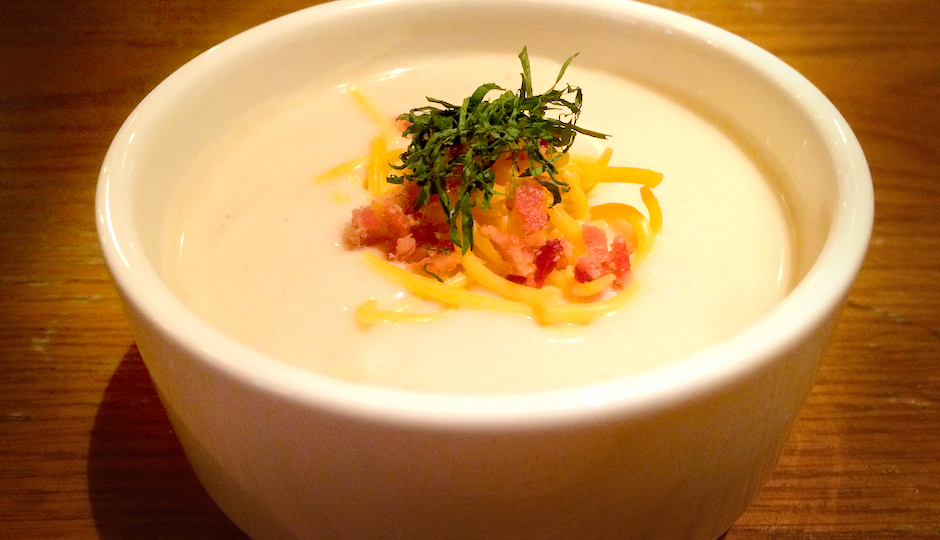 You can get this loaded baked potato soup for free today. Why? Because it's really, really cold outside.