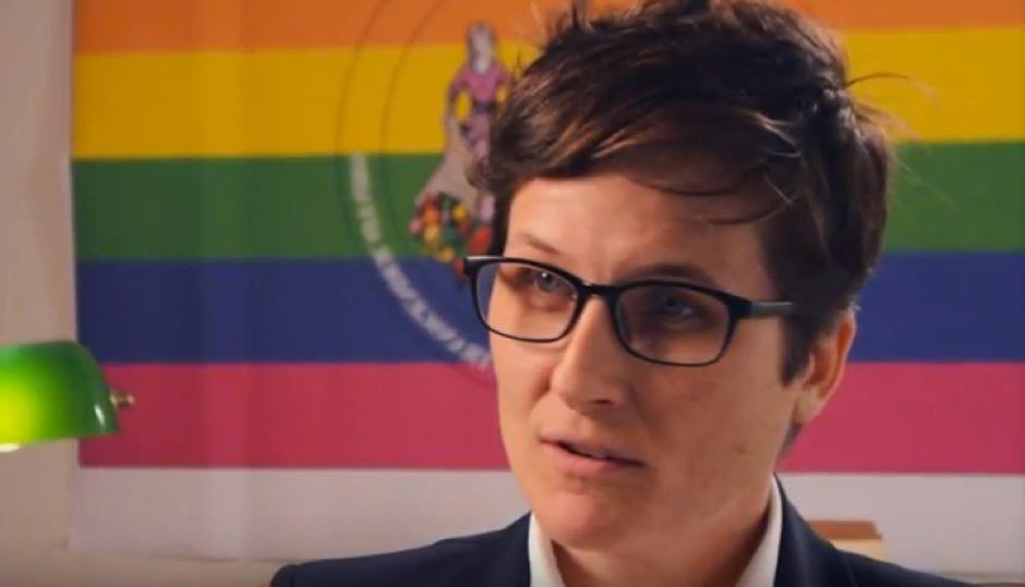 Nellie Fitzpatrick, director of the Office of LGBT Affairs. (Screen capture from Philly 311 video)