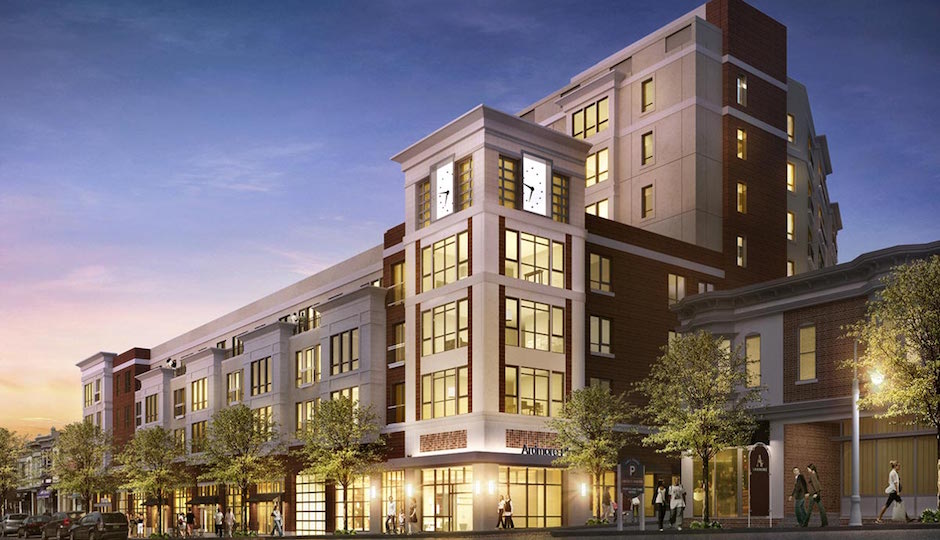 New luxury developments such as Carl Dranoff's upcoming One Ardmore Place are reshaping suburban downtowns. They're giving older Main Streets a shot in the arm, but bringing with them some of the same worries about displacing poorer residents. | Image: Dranoff Properties