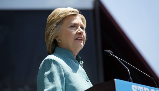 Democratic presidential candidate Hillary Clinton addresses a gathering on the Boardwalk Wednesday, July 6, 2016, in Atlantic City, N.J. (AP Photo/Mel Evans)