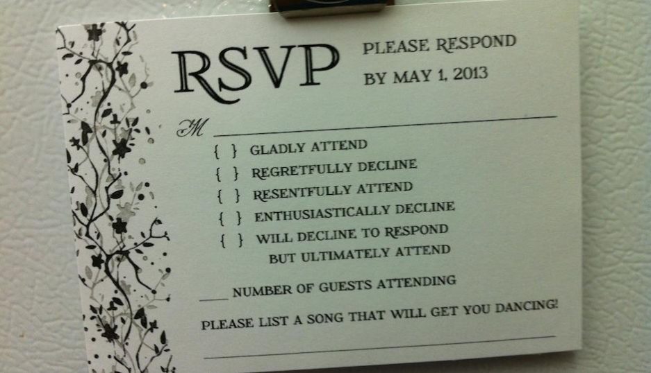 Rsvp Language PHOTO: This Is the Best Wedding RSVP Card We've Ever Seen (Plus 31 ...