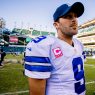 Cowboys QB Tony Romo on field before the Eagles play the Cowboys 10/20/13