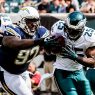 LeSean McCoy run defender trying to cause fumble against Chargers