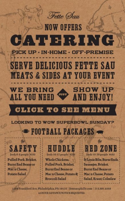 Take-out menus: Super Bowl 2022 edition - Tastet