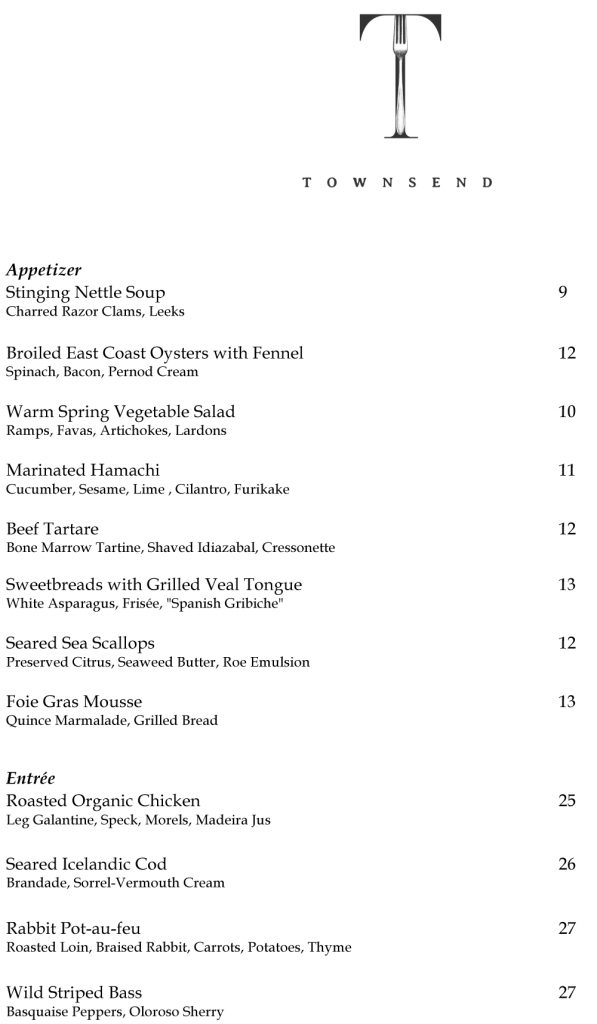 Townsend Opens This Evening Philadelphia Magazine