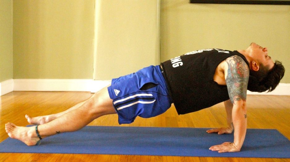 gay office yoga