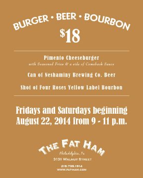 The Fat Ham Launches Burger, Beer and Bourbon Deal