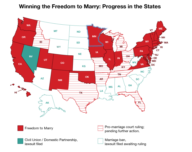 Map Which States Allow Gay Marriage G Philly 0615