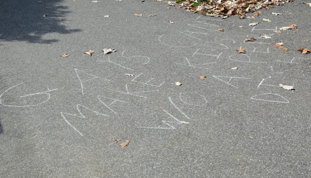 Hate Speech Message Written On Swarthmore Campus Sidewalks | G Philly