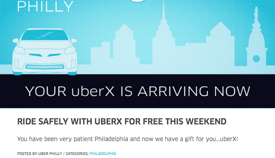 Philadelphia UberX Launches, But PPA Says It's Illegal Philadelphia